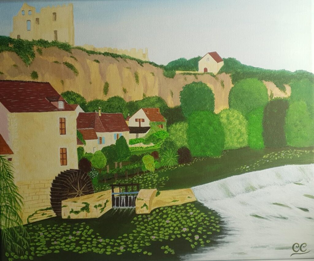 tableau paysage Angle-sur-l'Anglin nature toile châssis