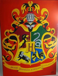 toile tableau illustration enfant jeunesse acrylique licorne harry blason lapinette