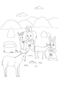 album livre enfant jeunesse éducatif abeille ferme forêt lapinou lapinette lapin coloriage animaux